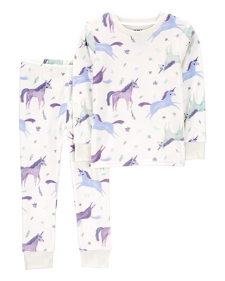 Toddler 2-Piece Fuzzy Velboa Unicorn Pyjamas