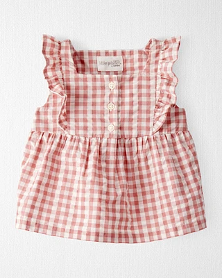 Baby Gingham Top Made With Organic Cotton