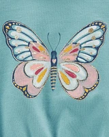 Toddler Girl Butterfly Crewneck