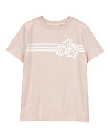 Kid Floral Short-Sleeve Graphic Tee - Khaki