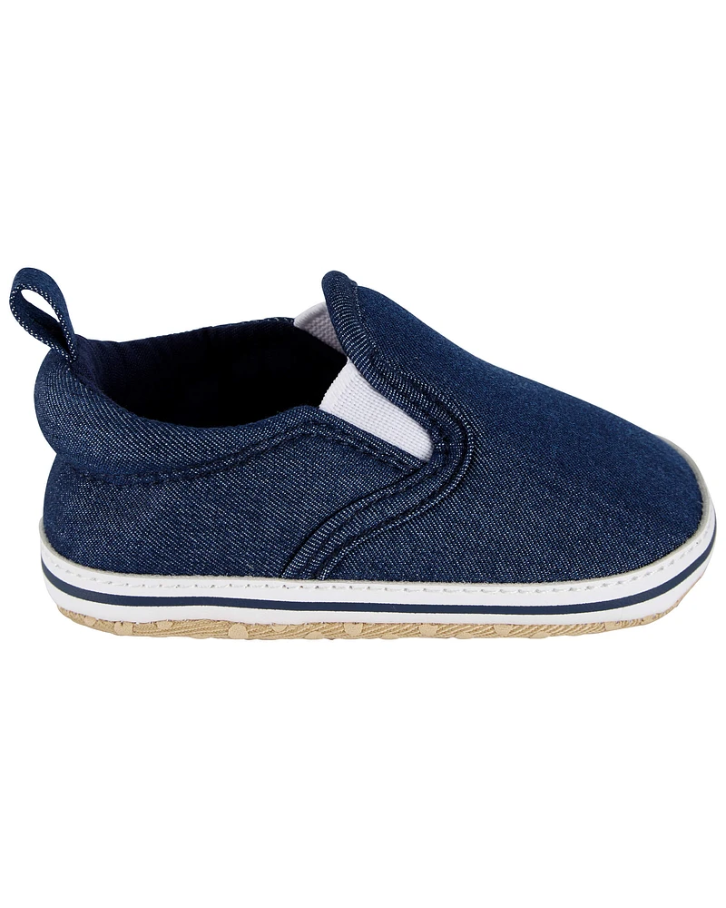 Chambray Slip-On Shoes
