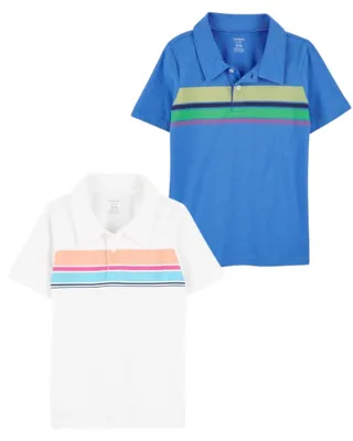 Kid 2-Pack Striped Jersey Polos