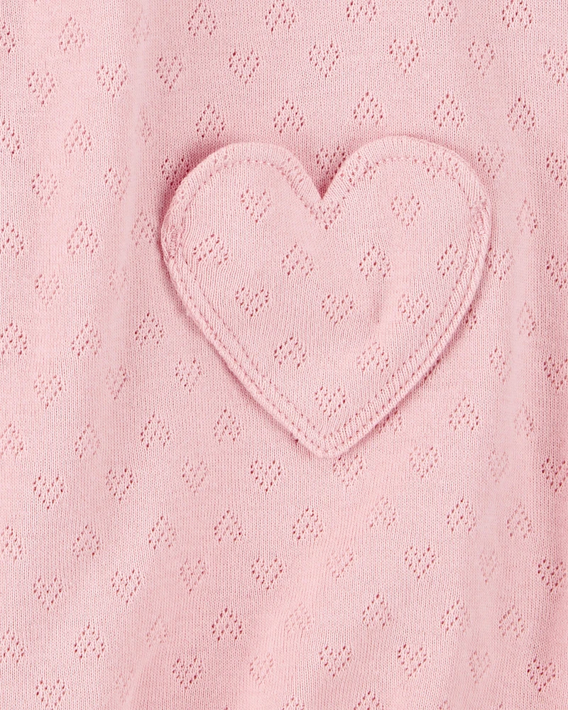 Baby Heart Pockets Cotton Romper