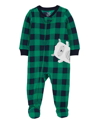 Baby 1-Piece Abominable Snowman Fleece Footie Pyjamas