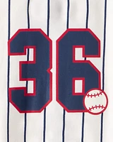 Baby Baseball Snap-Up Cotton Sleeper