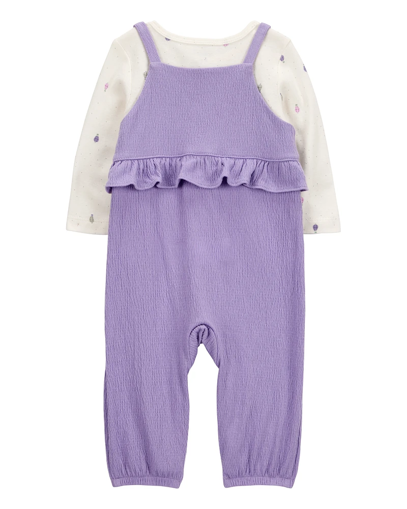 Baby 2-Piece Long-Sleeve Tee & Coverall Set