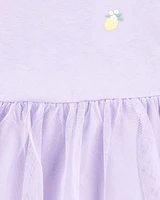 Toddler 2-Piece Lemon Tulle Top & Legging Set