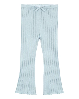 Baby Sweater Knit Pull-On Flare Pants - Blue