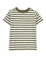 Kid Striped Woven Short-Sleeve Tee