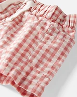 Toddler Gingham Shorts Made With Organic Cotton