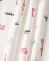 Baby London Print PurelySoft Footie 1-Piece Pyjamas - Ivory