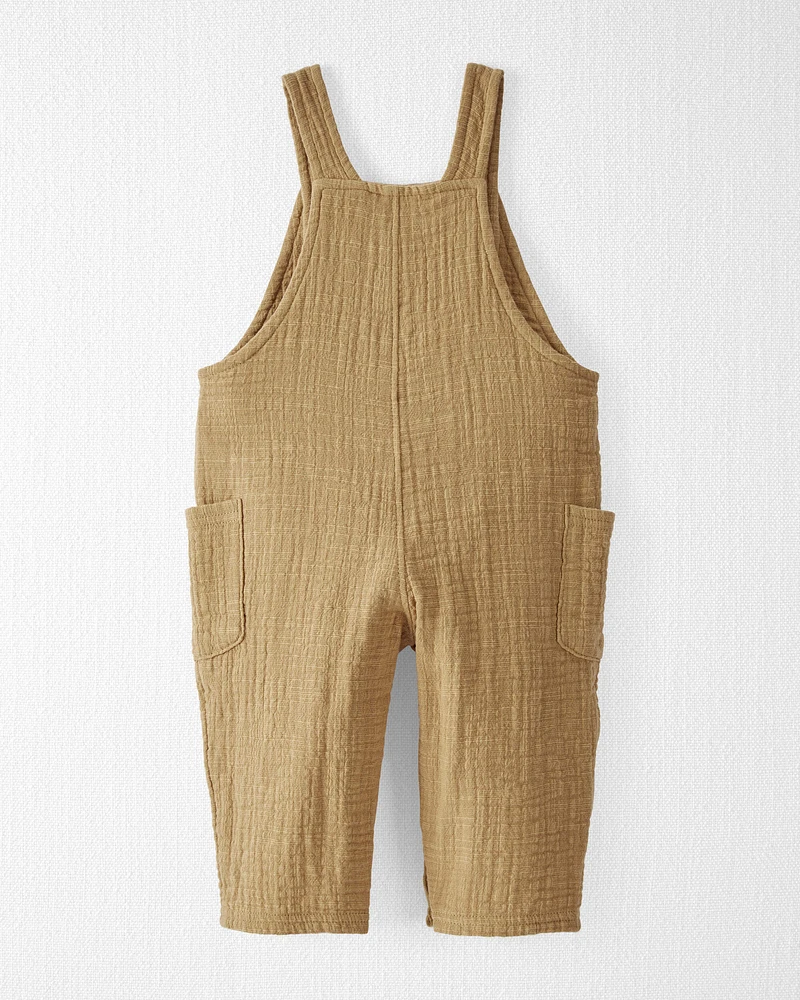 Organic Cotton Textured Gauze Overalls