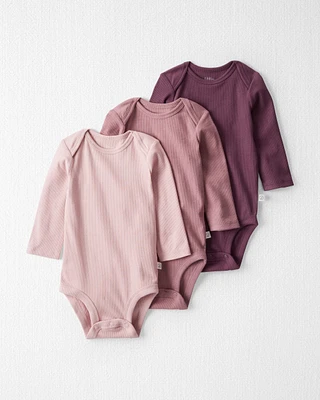 Baby 3-Pack Organic Cotton Rib Gradient Bodysuits