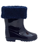 Toddler Faux Fur-Lined Rain Boots