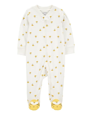 Baby Bee 2-Way Zip Cotton Sleeper