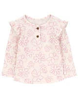 Baby Floral Thermal Long-Sleeve Top