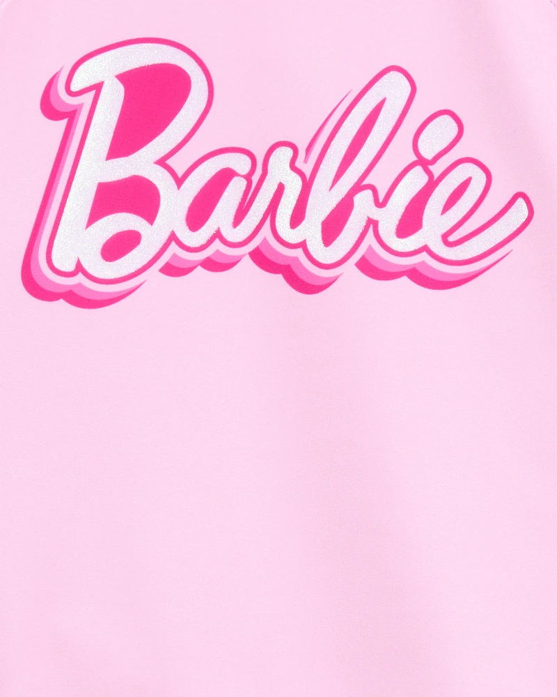 Kid Barbie™ 2-Piece Rashguard Swimsuit Set - Pink