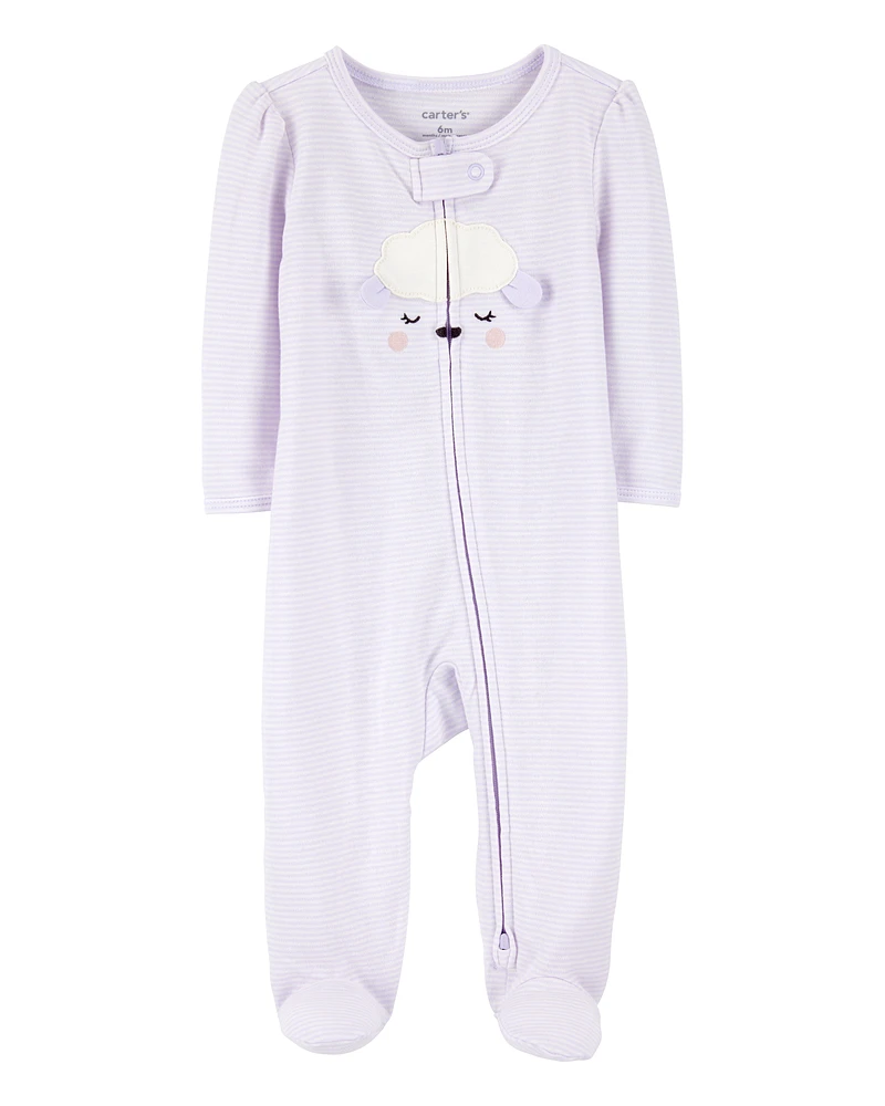 Lamb 2-Way Zipper Cotton Sleeper