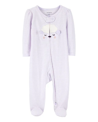 Lamb 2-Way Zipper Cotton Sleeper