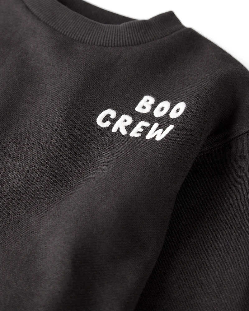 Toddler Organic Cotton Boo Crew Sweatshirt