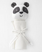 Baby Organic Cotton Muslin Panda  Lovey