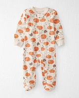 Baby Organic Cotton Sleep & Play Pyjamas Harvest Hollow Print