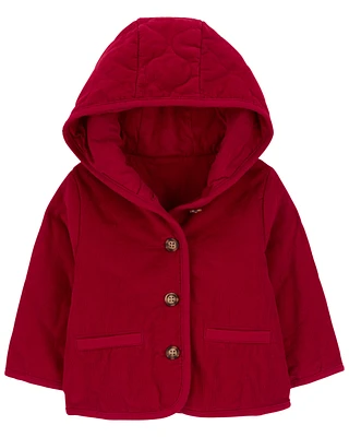 Baby Corduroy Hooded Quilted Jacket