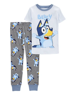 Toddler Bluey Snug Fit Cotton 2-Piece Pyjamas - Blue