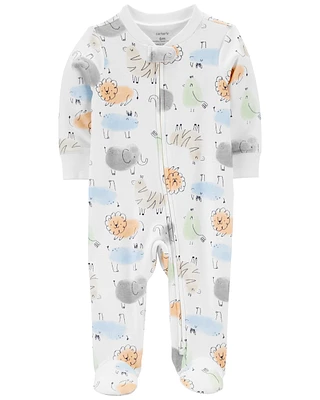 Animals 2-Way Zip Footie Sleeper Pyjamas