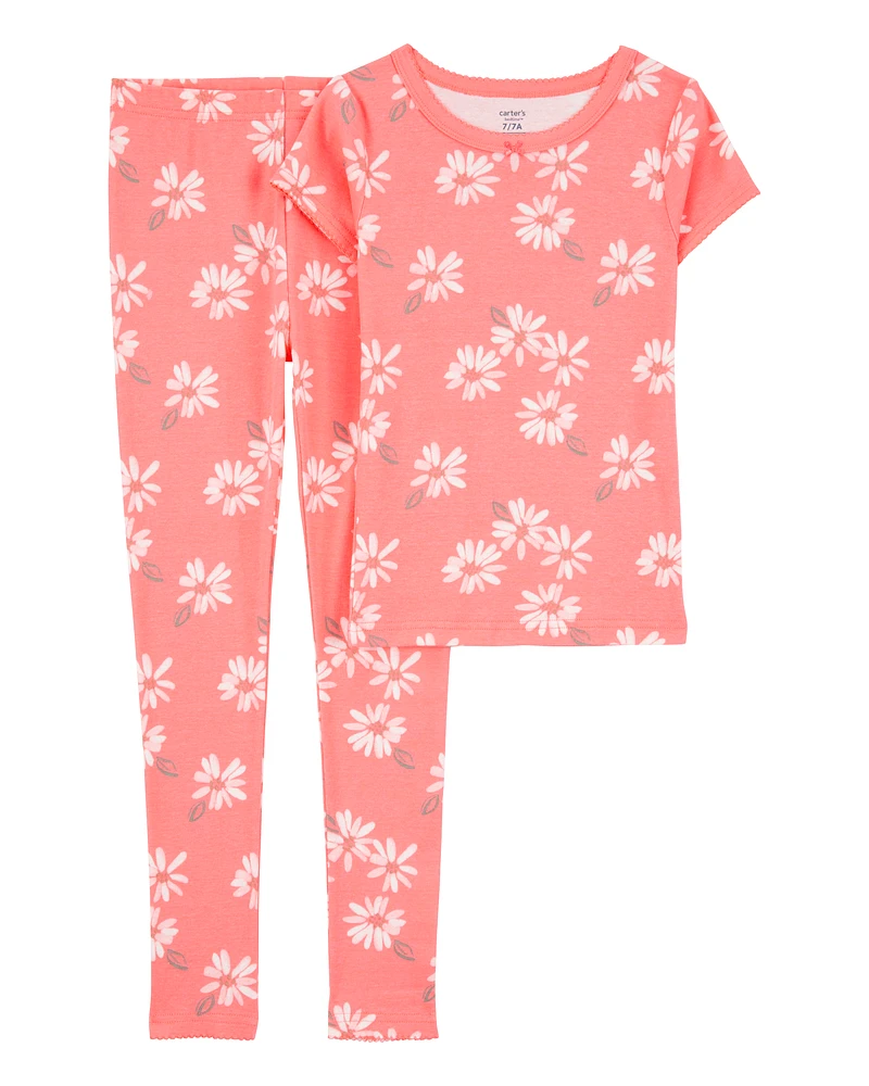 Kid 2-Piece Floral Print 100% Snug Fit Cotton Pyjamas