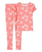 Kid 2-Piece Floral Print 100% Snug Fit Cotton Pyjamas