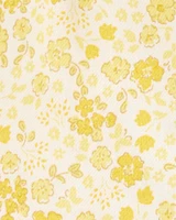 Baby Floral Flutter Dress -  Yellow