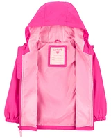 Kid Fuchsia Fleece-Lined Lightweight Jacket