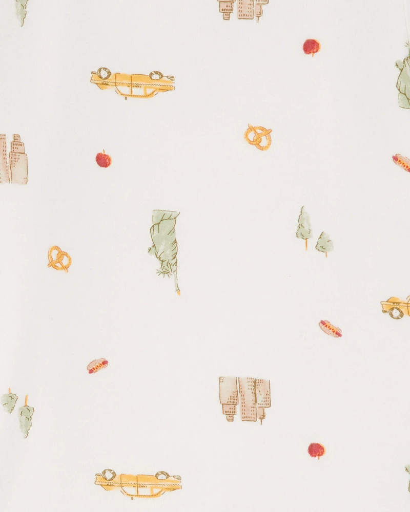 Toddler New York City Print PurelySoft 2-Piece Pyjamas - Ivory