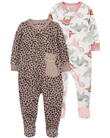 Baby 2-Pack Fleece Footie Pyjamas