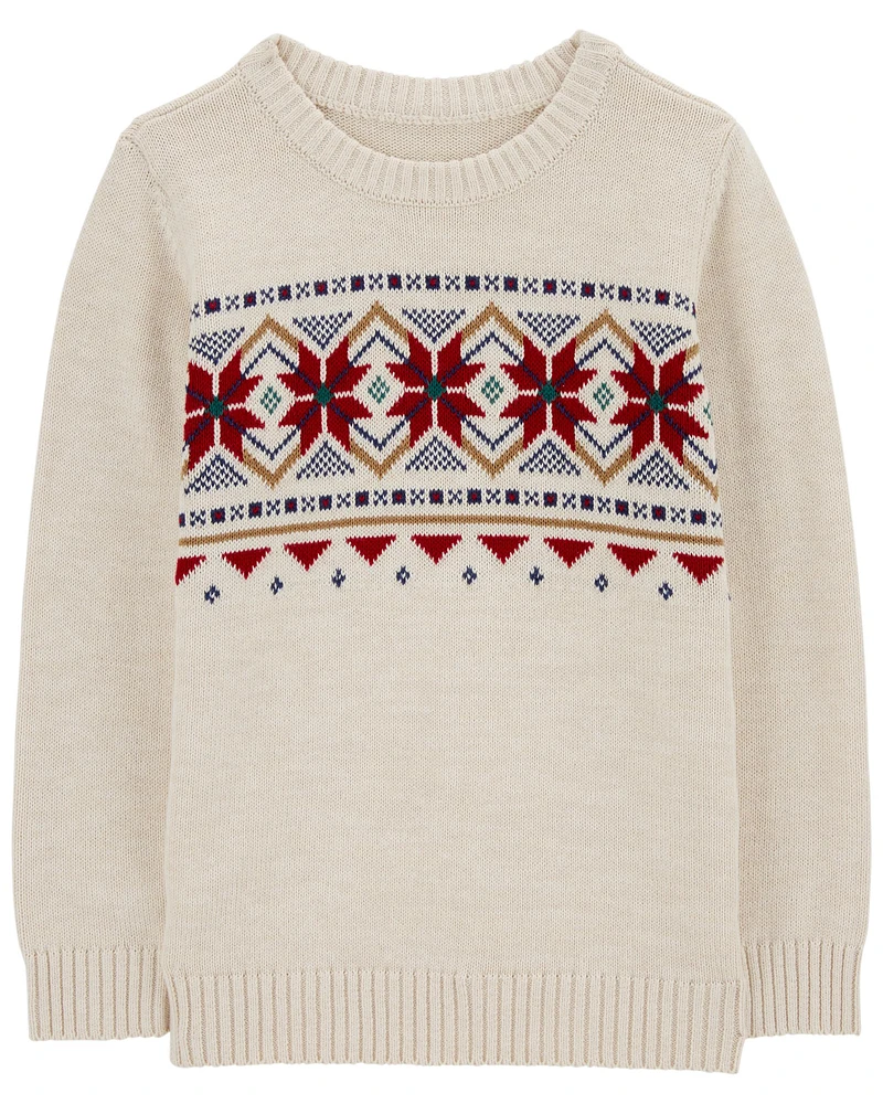 Kid Fair Isle Cotton Sweater