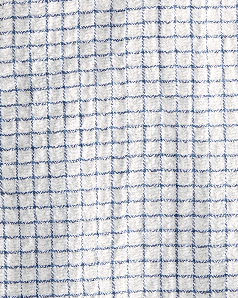Baby Organic Cotton Checkered-Print Shortalls