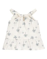 Toddler 2-Piece Palm Tree  Floral Set - Ivory