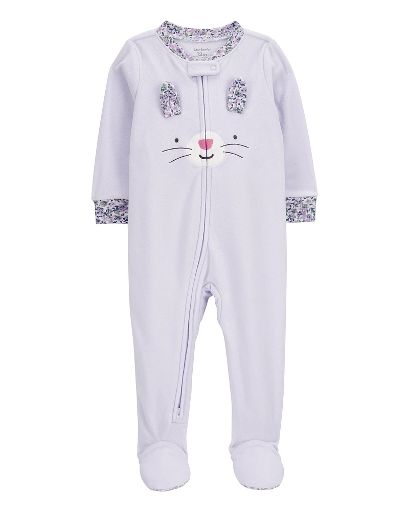 Baby 1-Piece Bunny Fleece Footie Pyjamas