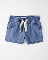 Baby Organic Cotton Chambray Shorts