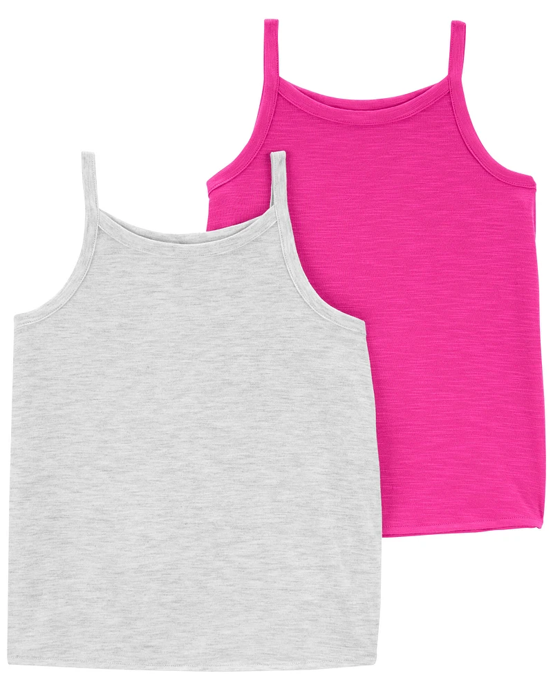 Kid 2-Pack Slub Jersey Pyjama Tanks