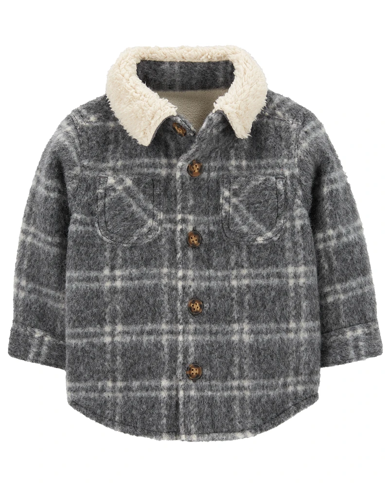 Baby Plaid Button-Down Shacket