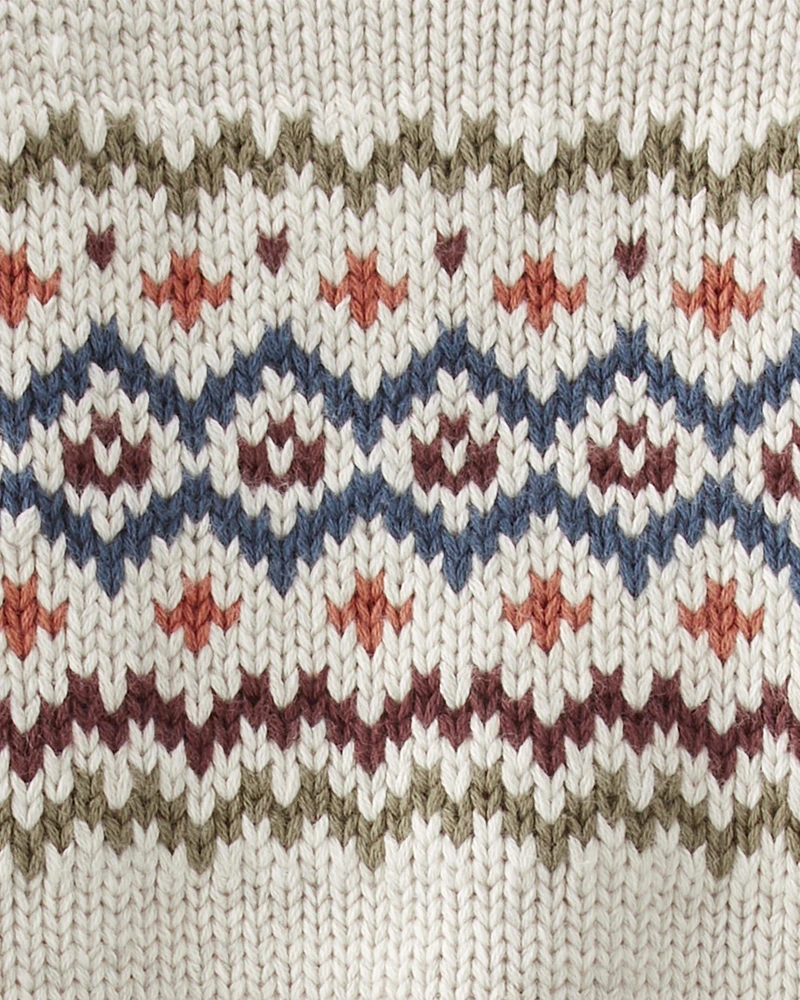 Baby Organic Cotton Fair Isle Sweater