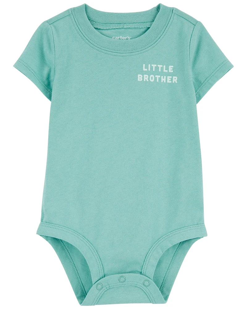 Baby Little Brother Cotton Bodysuit