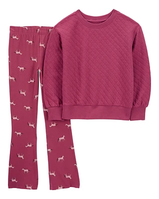 Kid 2-Piece Quilted Top & Legging Set