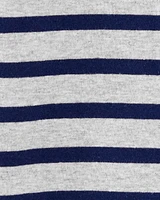 Striped 2-Way Zip Cotton Footed Sleeper