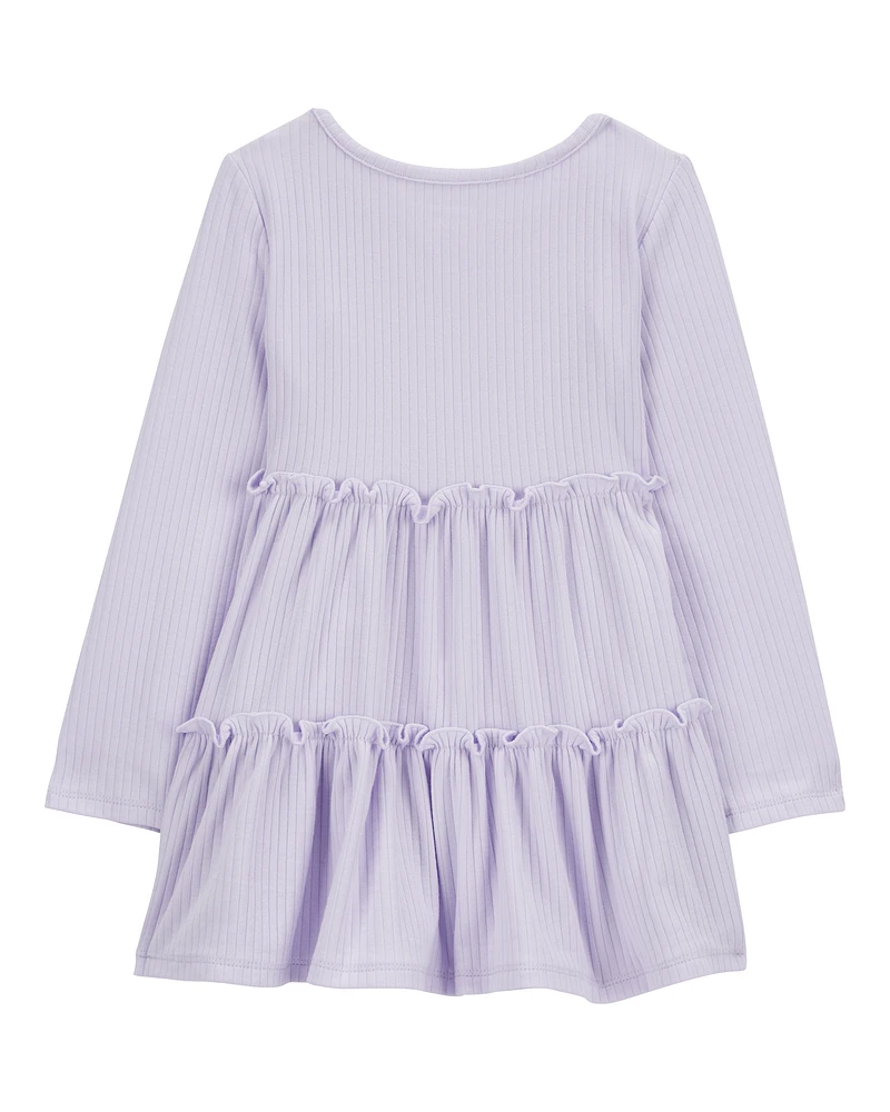 Toddler Tiered Ribbed Dress