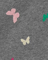 Toddler Butterfly Long-Sleeve Fleece Dress