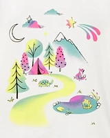 Toddler Mountain Scene Cotton Blend Graphic Tee