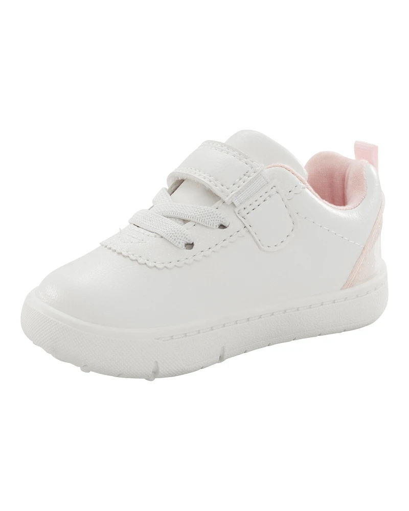 Every Step® First Walker Flower Casual Sneakers - White